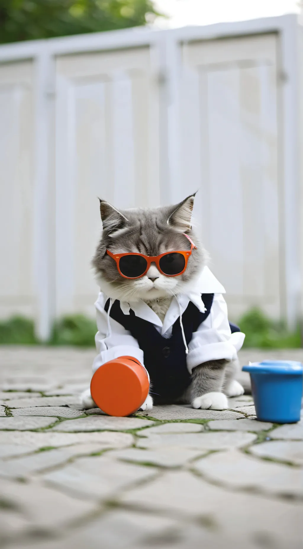 ai character: Cat or dog?😎🤟 background