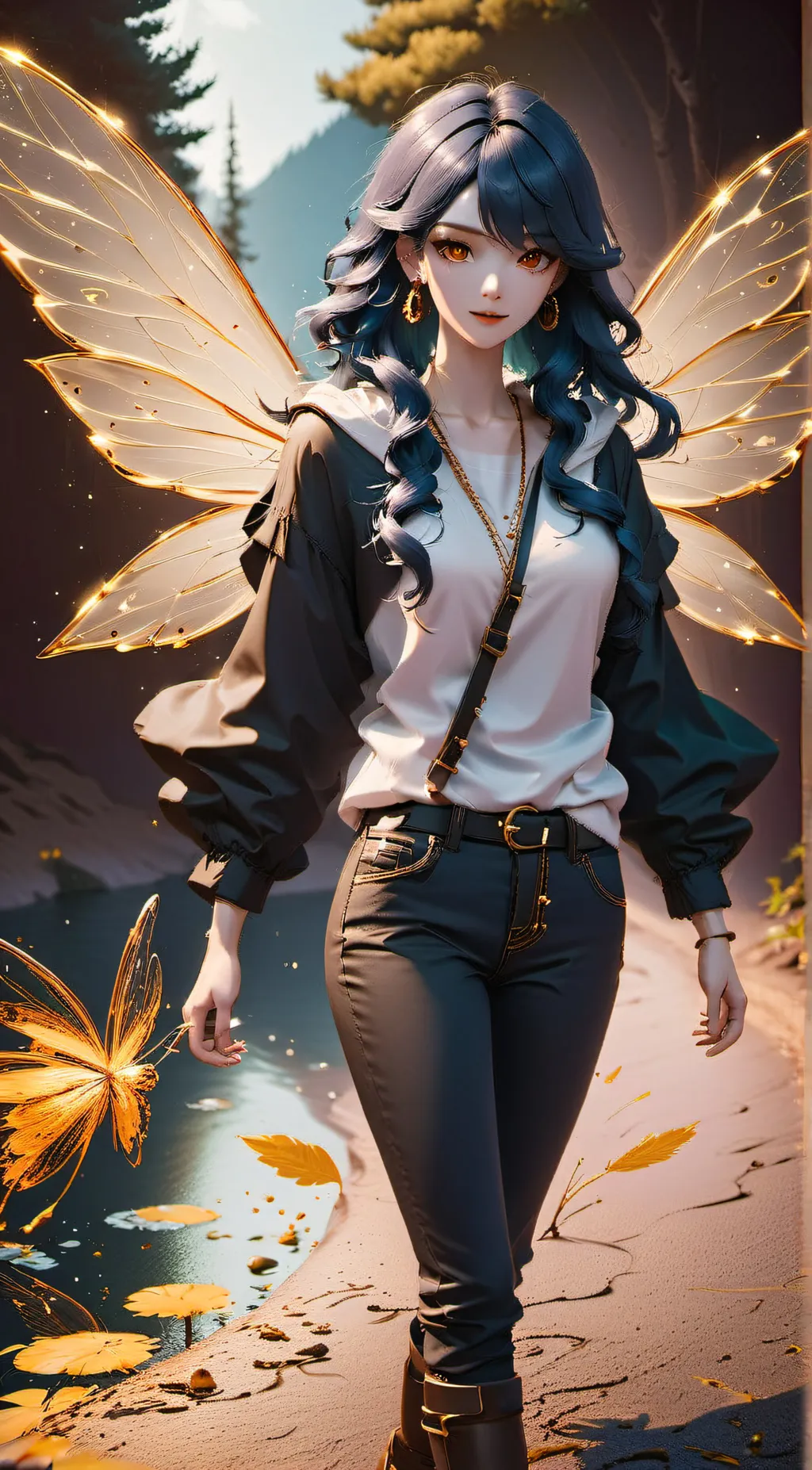 ai character: Aurora background