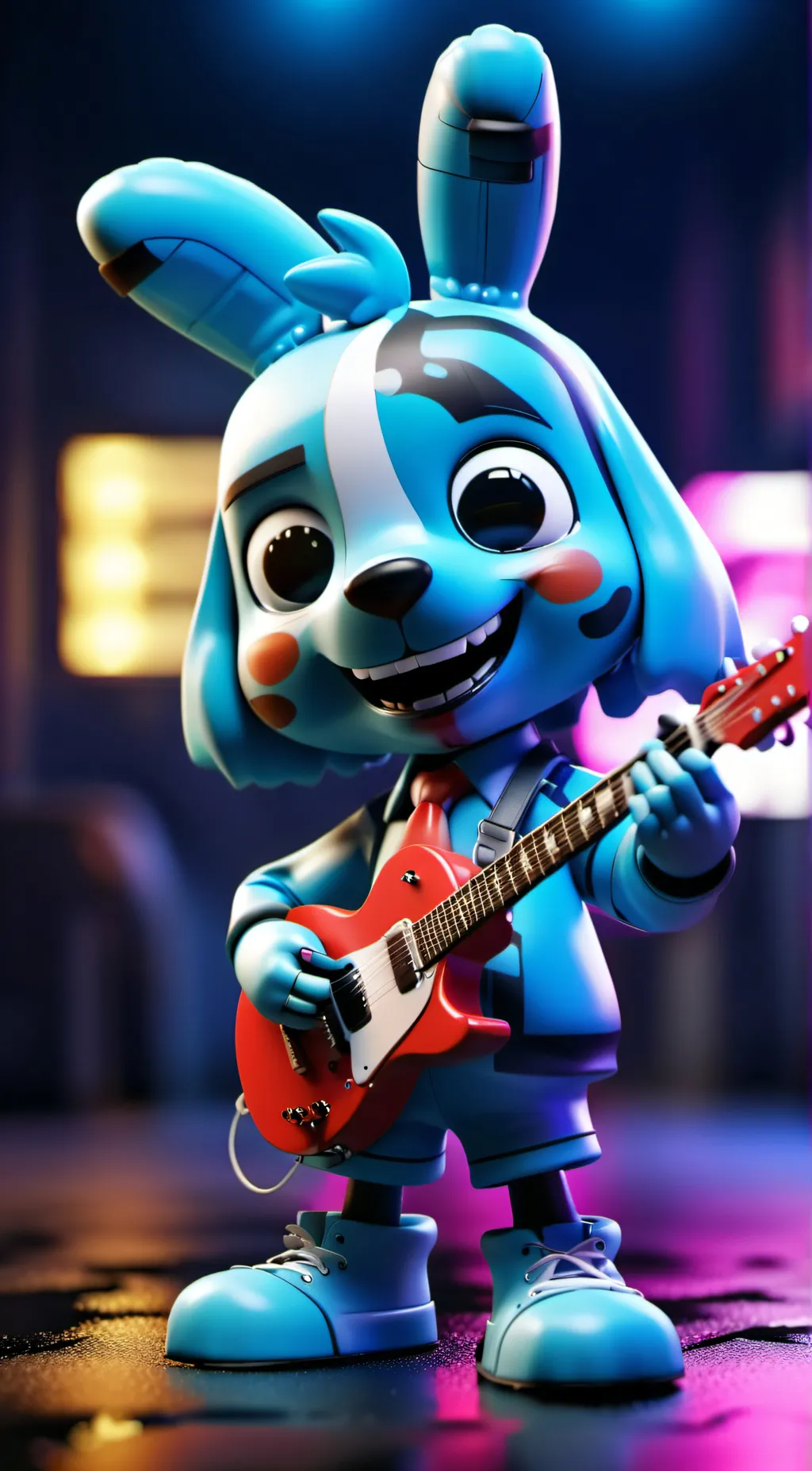 ai character: glamrock toybonnie background