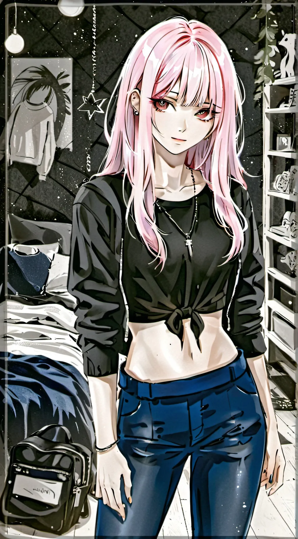 ai character: Crystal background