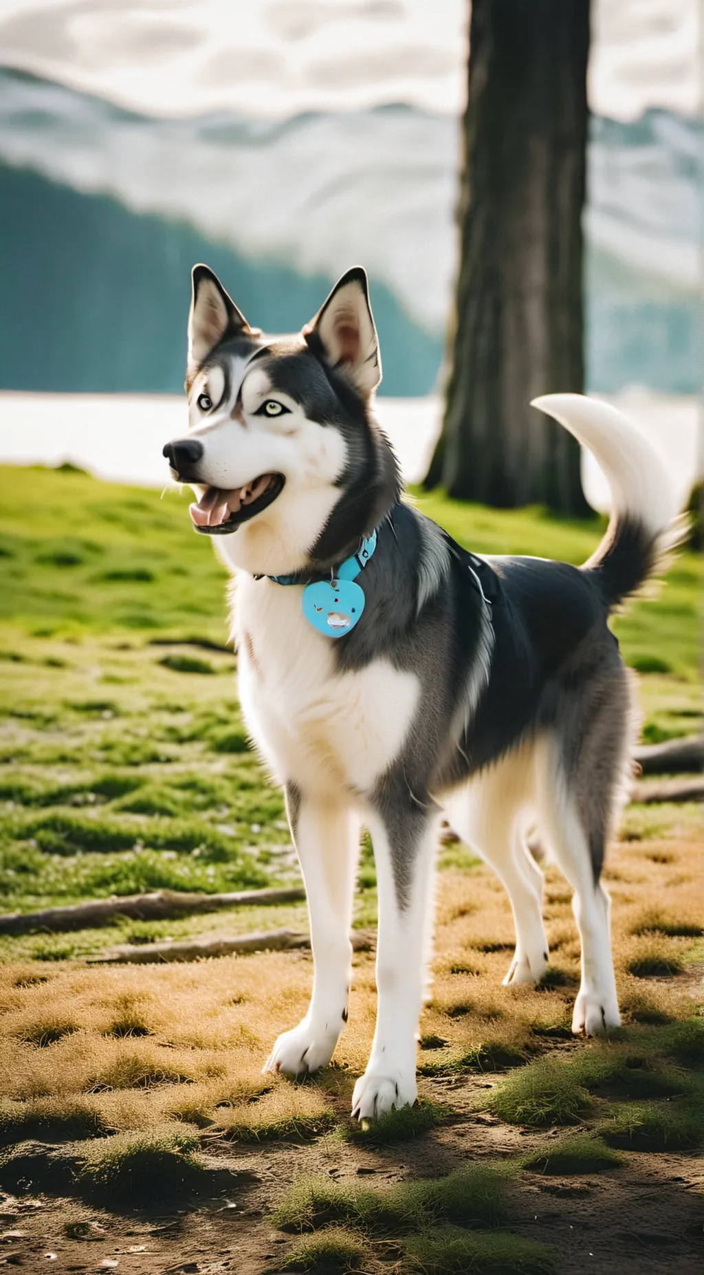 ai character: Bluey! background