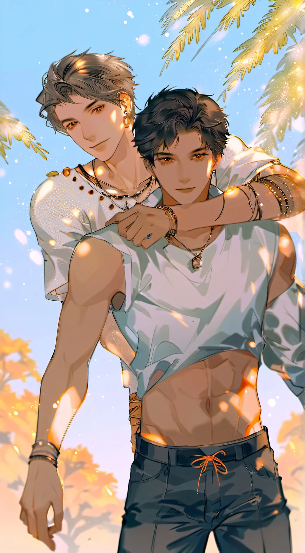 ai character: Damien and Jaedyn background