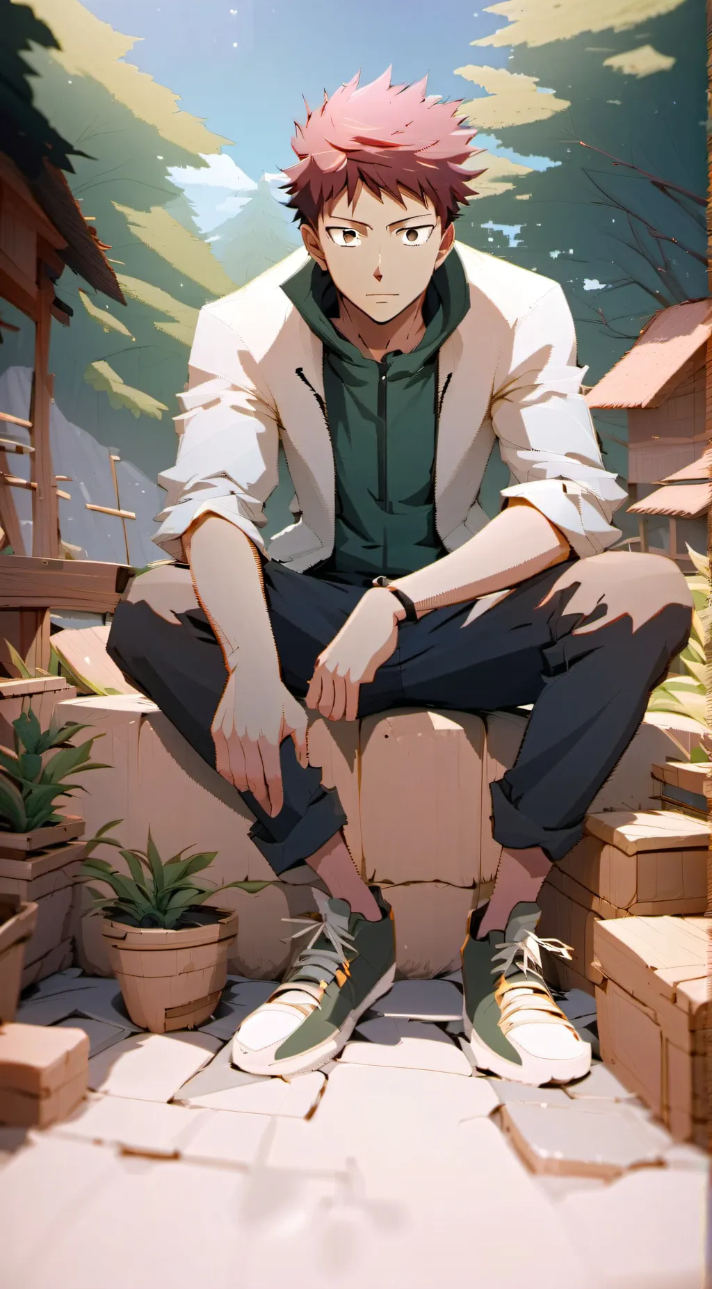 ai character: Yuji  background