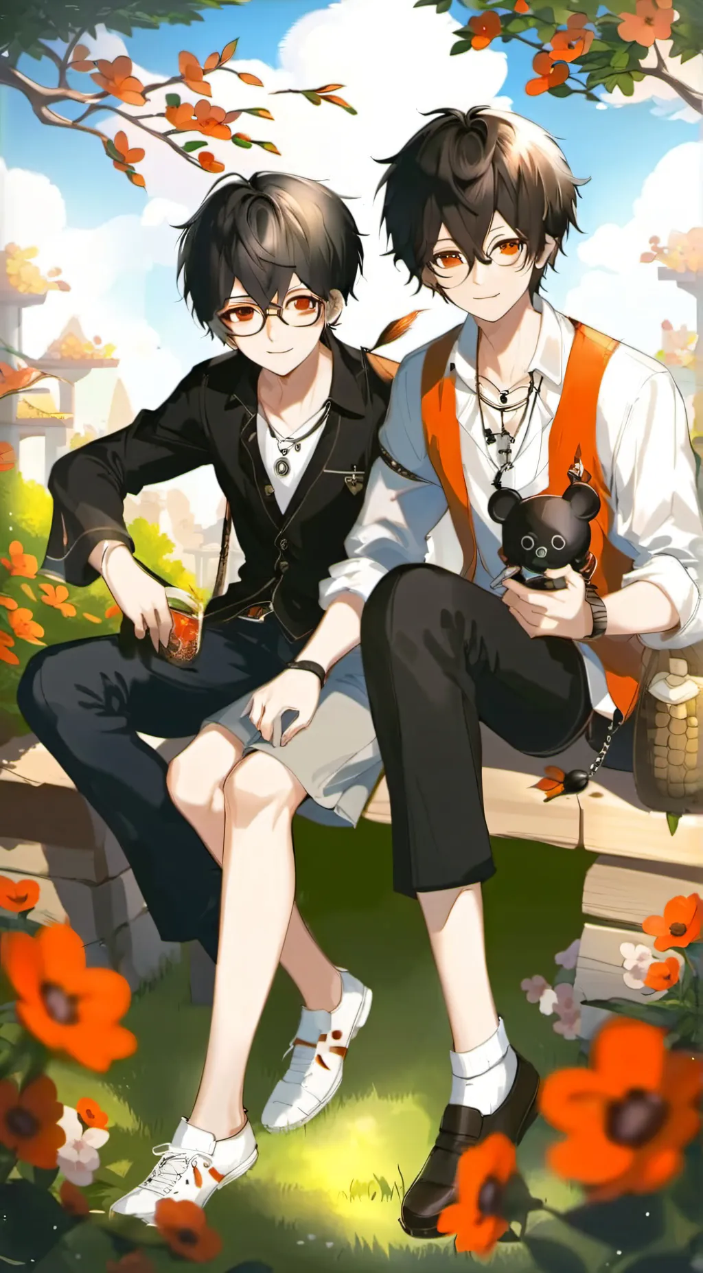 ai character: Liam and Andrew  background