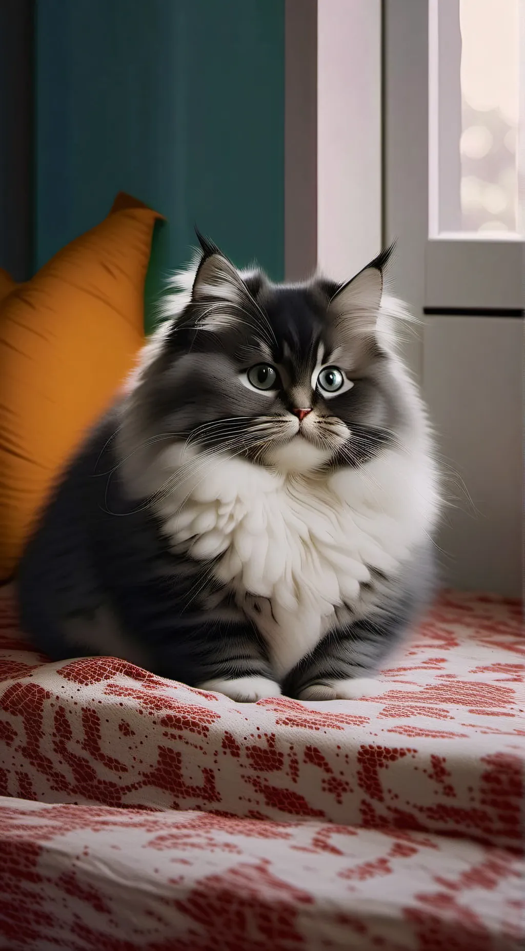 ai character: Fat newborn kitty background