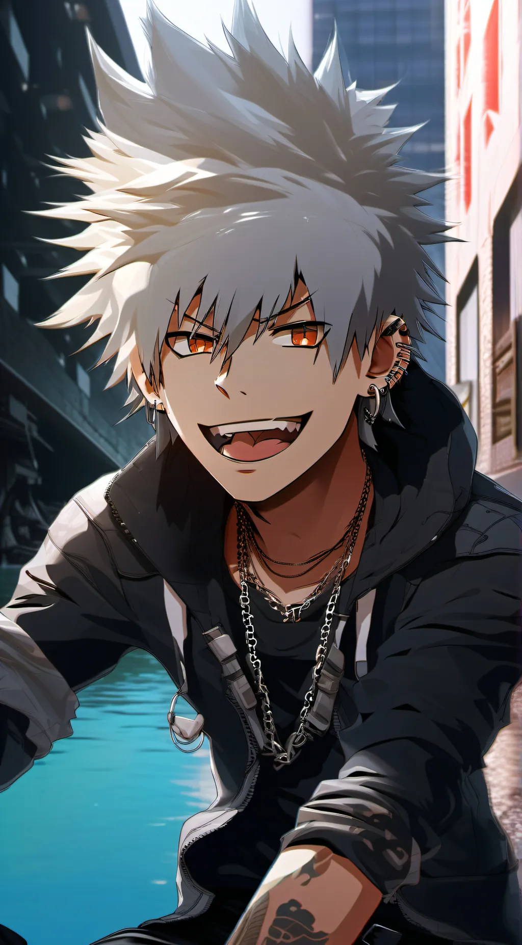 ai character: katsuki bakugo  background