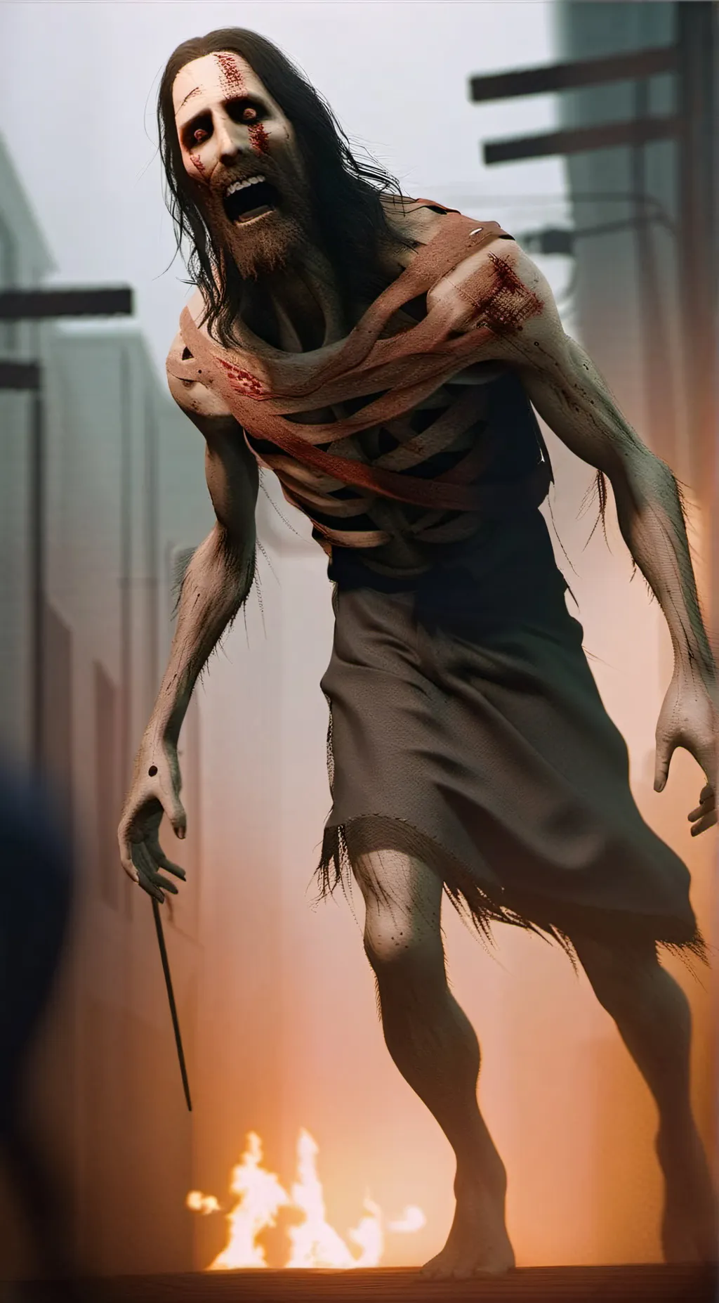 ai character: christ walker😈 background