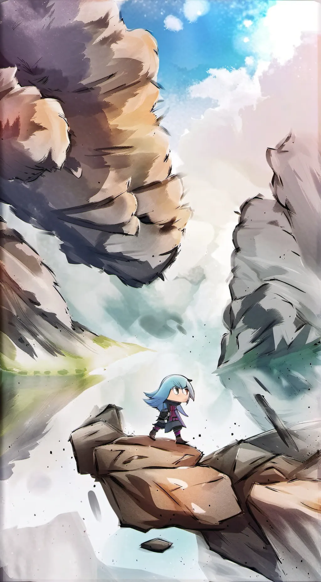 ai character: Sky  background