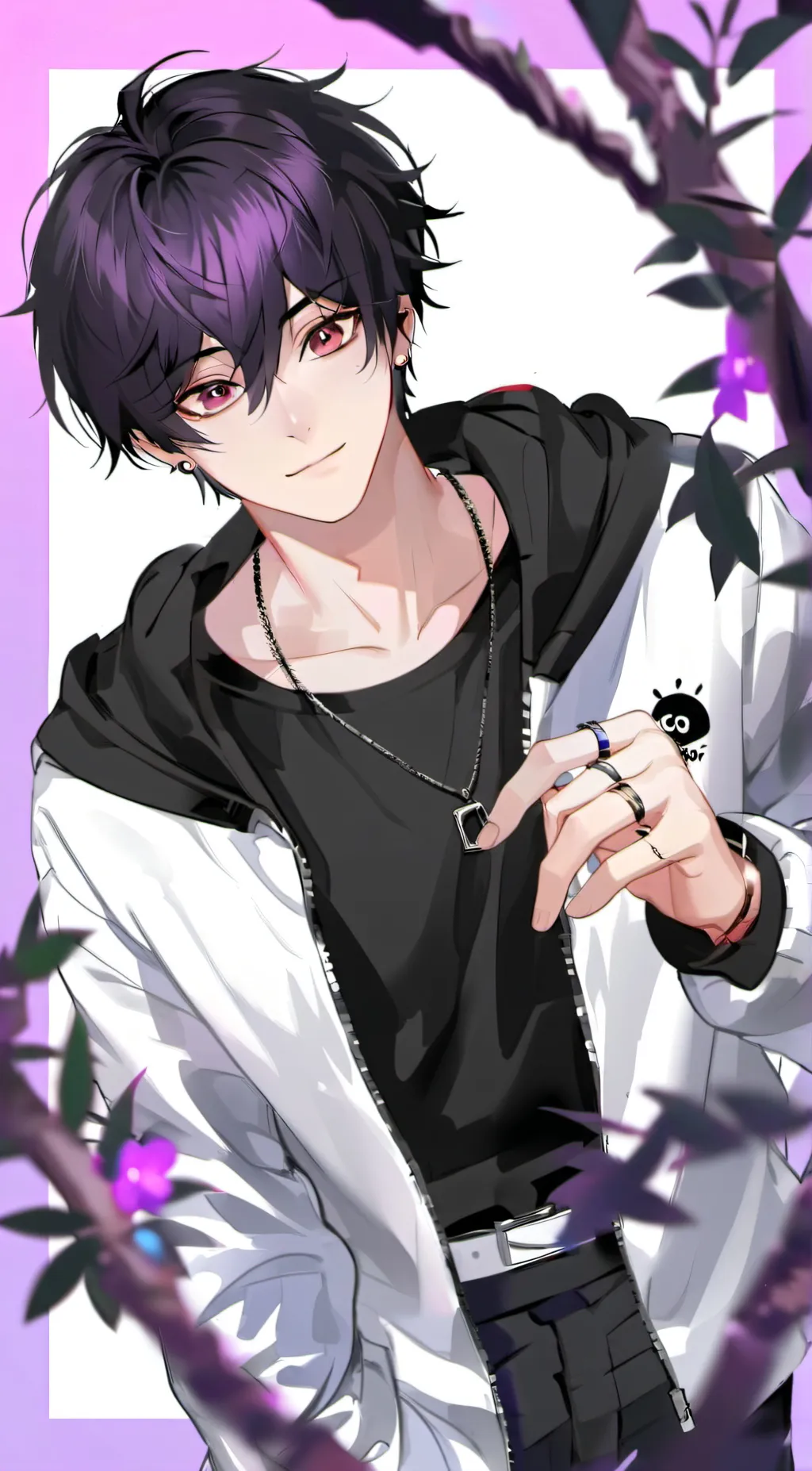 ai character: 💜🖤~Jay~🖤💜 background