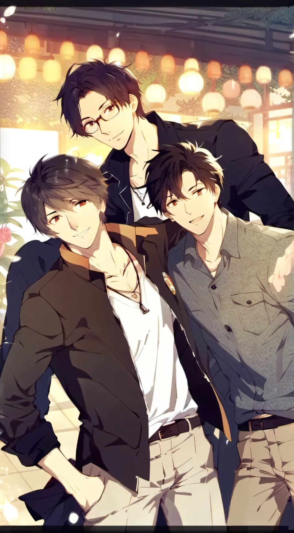 ai character: Three lovers background