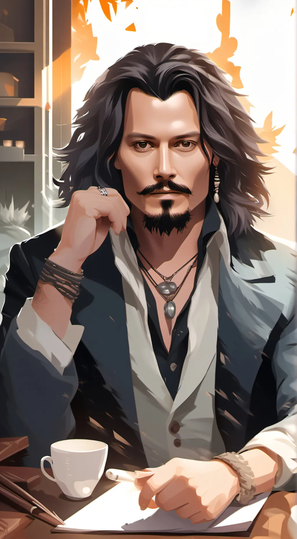 ai character: Johnny Depp background