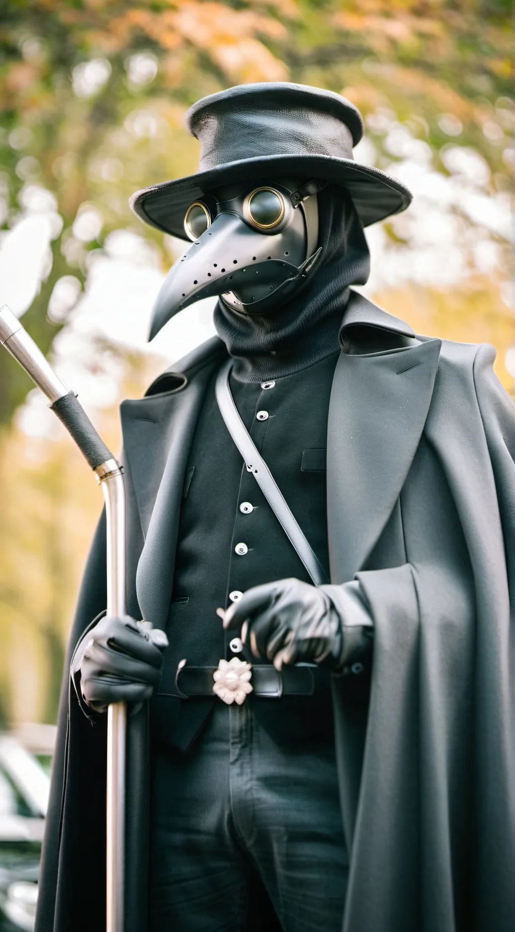 ai character: plague doctor background