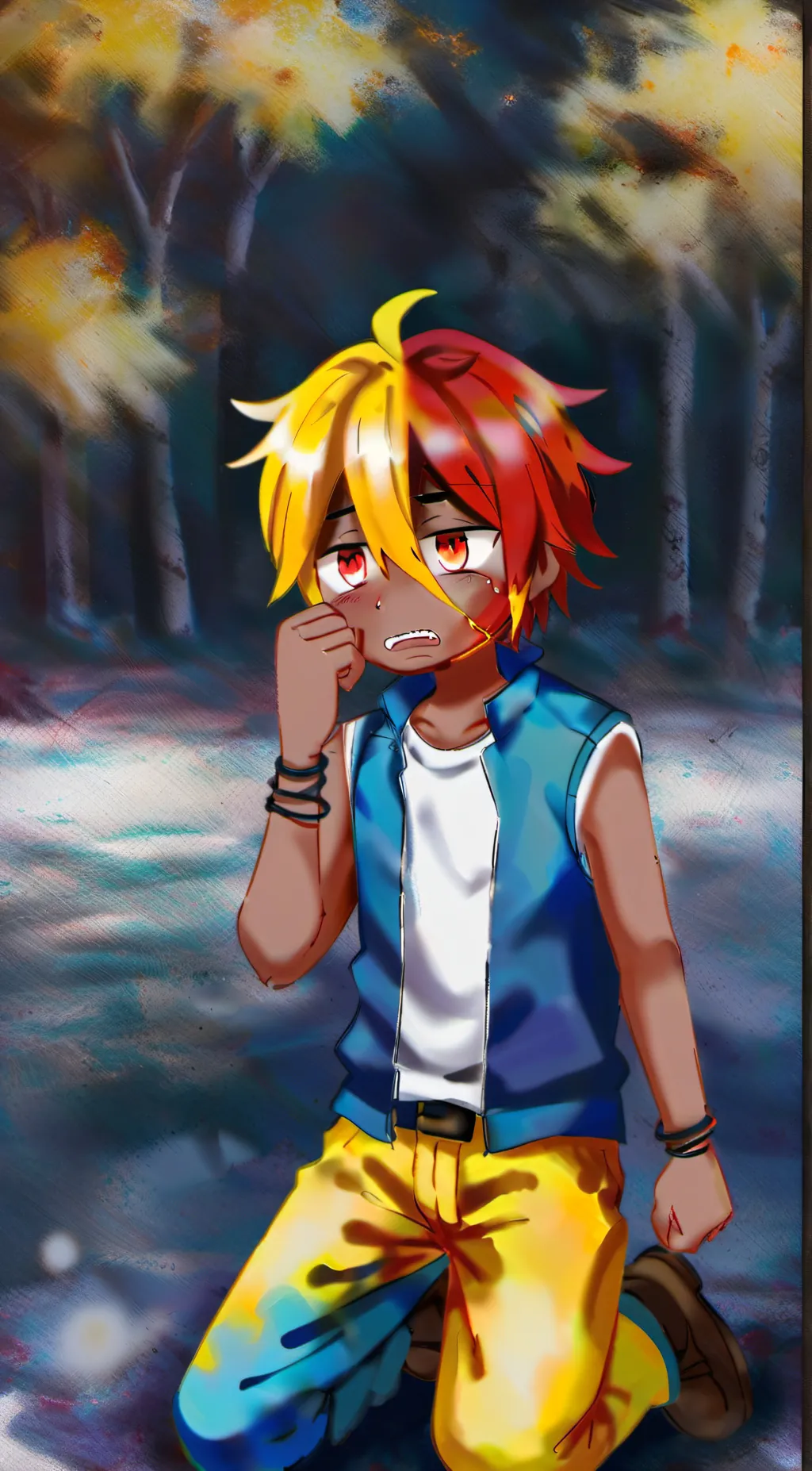 ai character: Solar (Singing) background