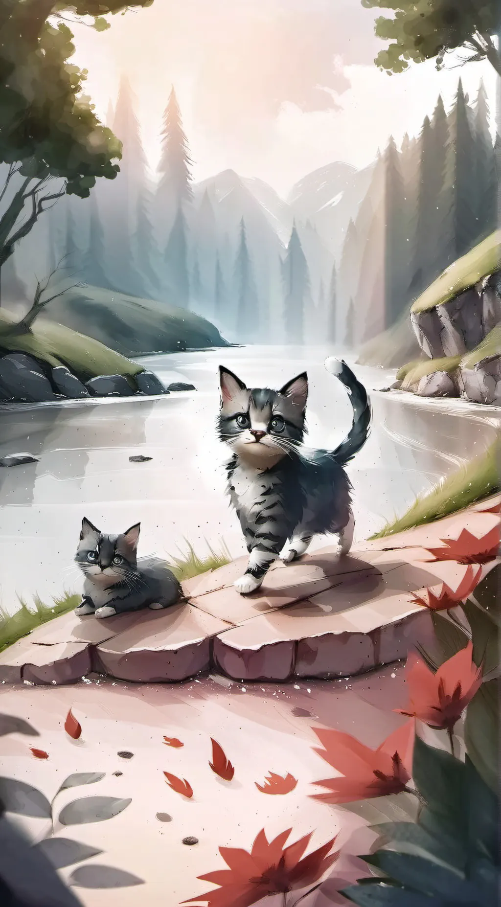 ai character: a cat background
