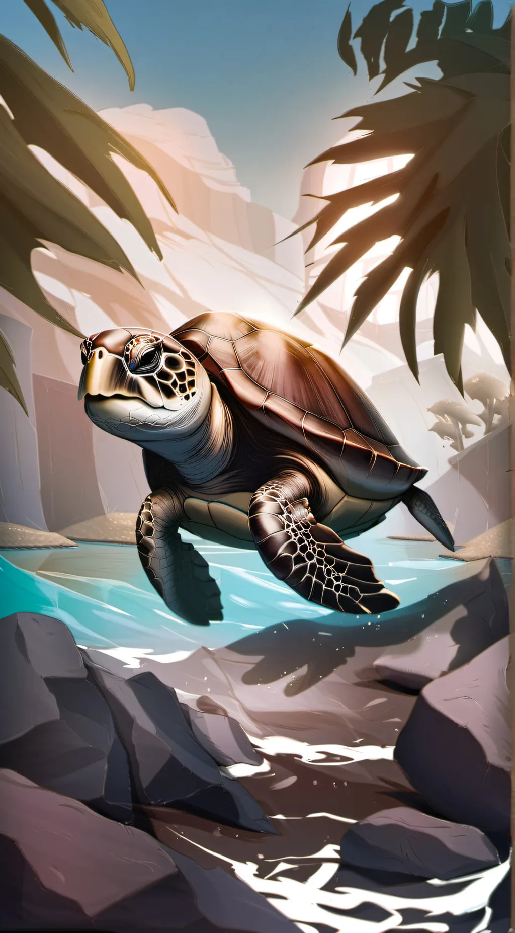 ai character:  -🐢a turtle🐢- background