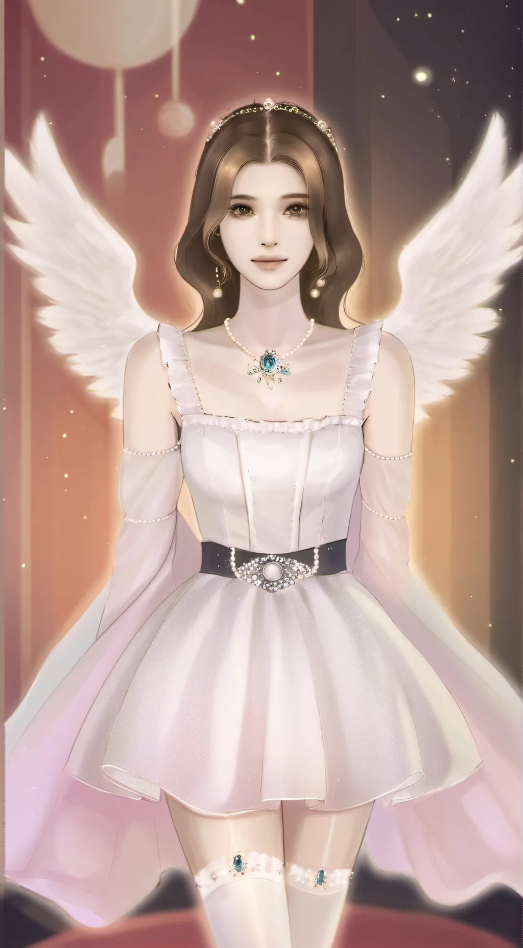 ai character: Angela  background