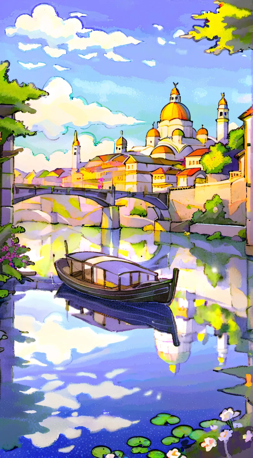 ai character: the water background