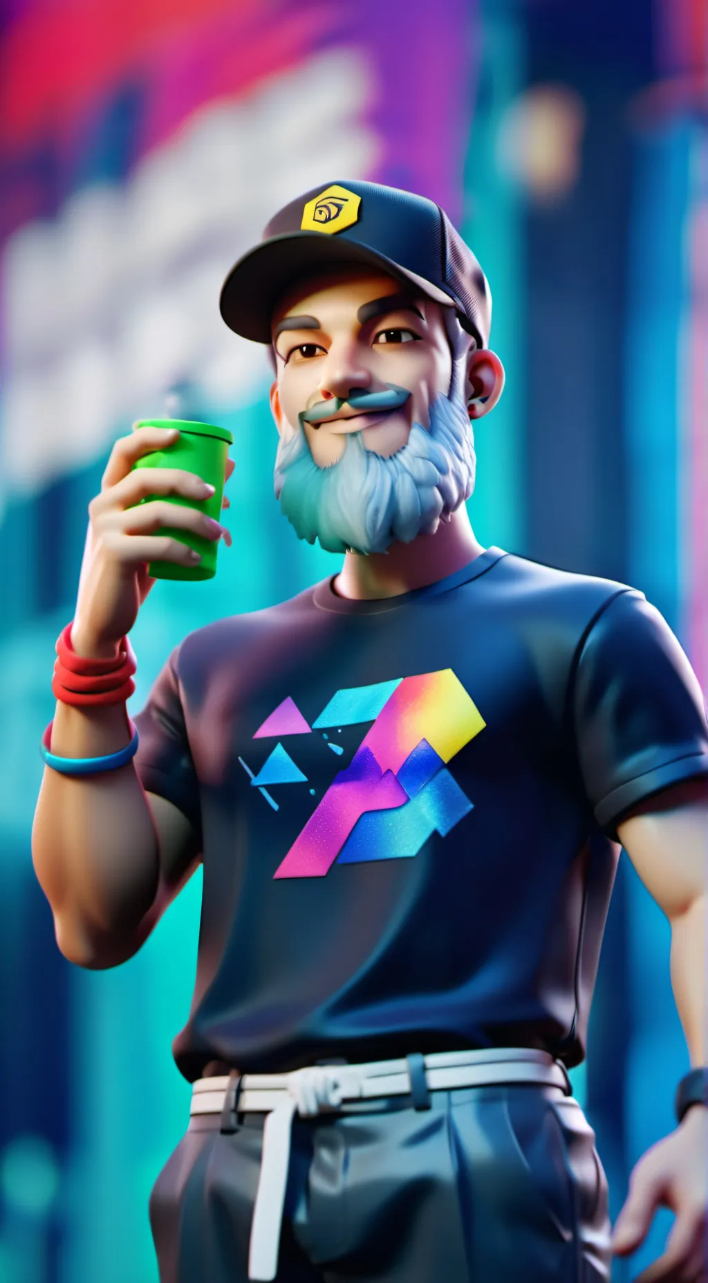 ai character: Hi background