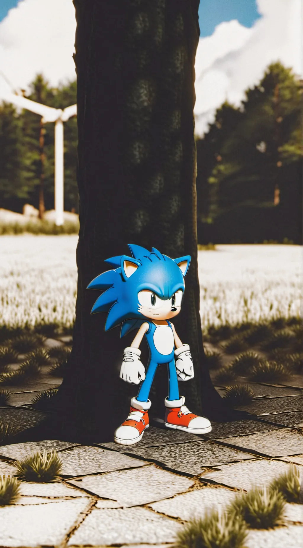 ai character: sonic as a kid background