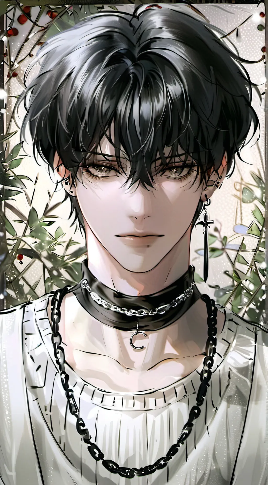 ai character: Grey background