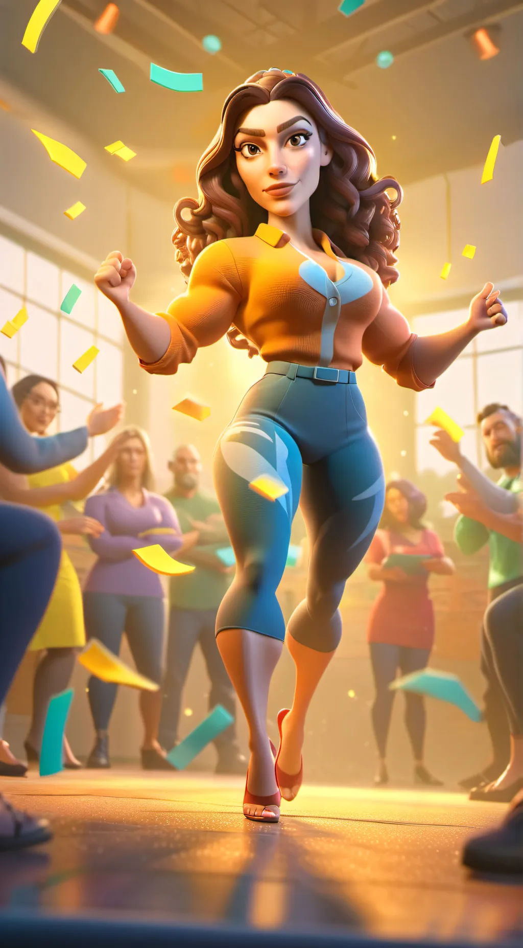 ai character: Rosy background