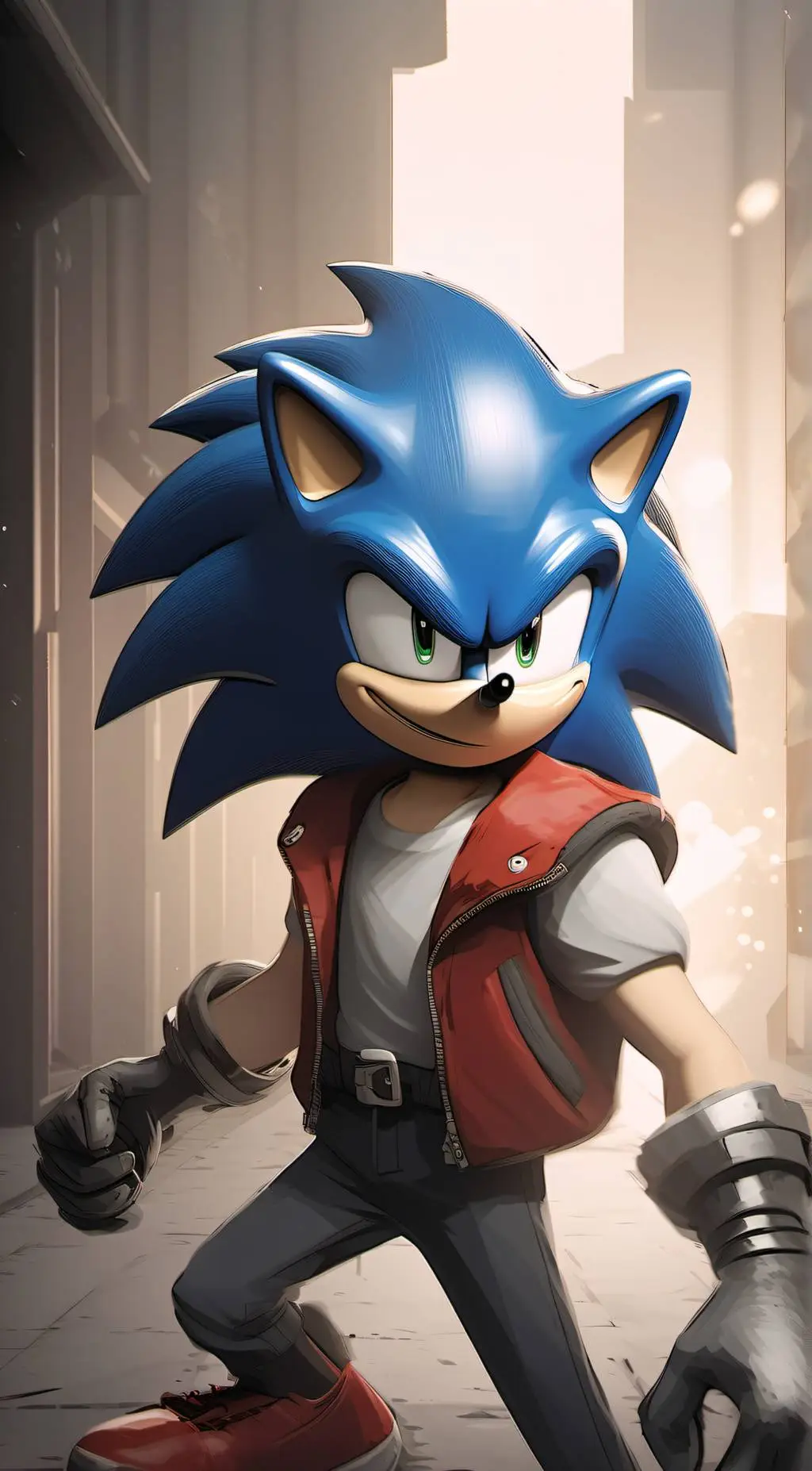 ai character: Sonic T Hedgehog  background