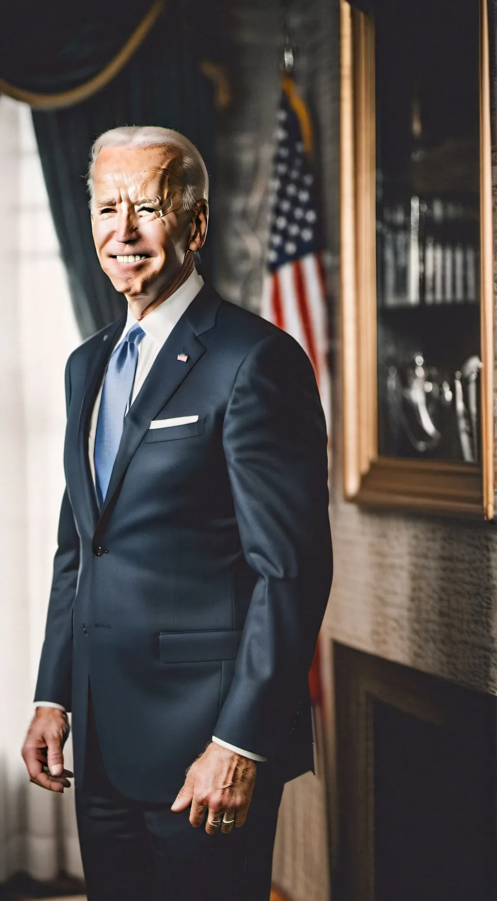 ai character: Joe Biden  background