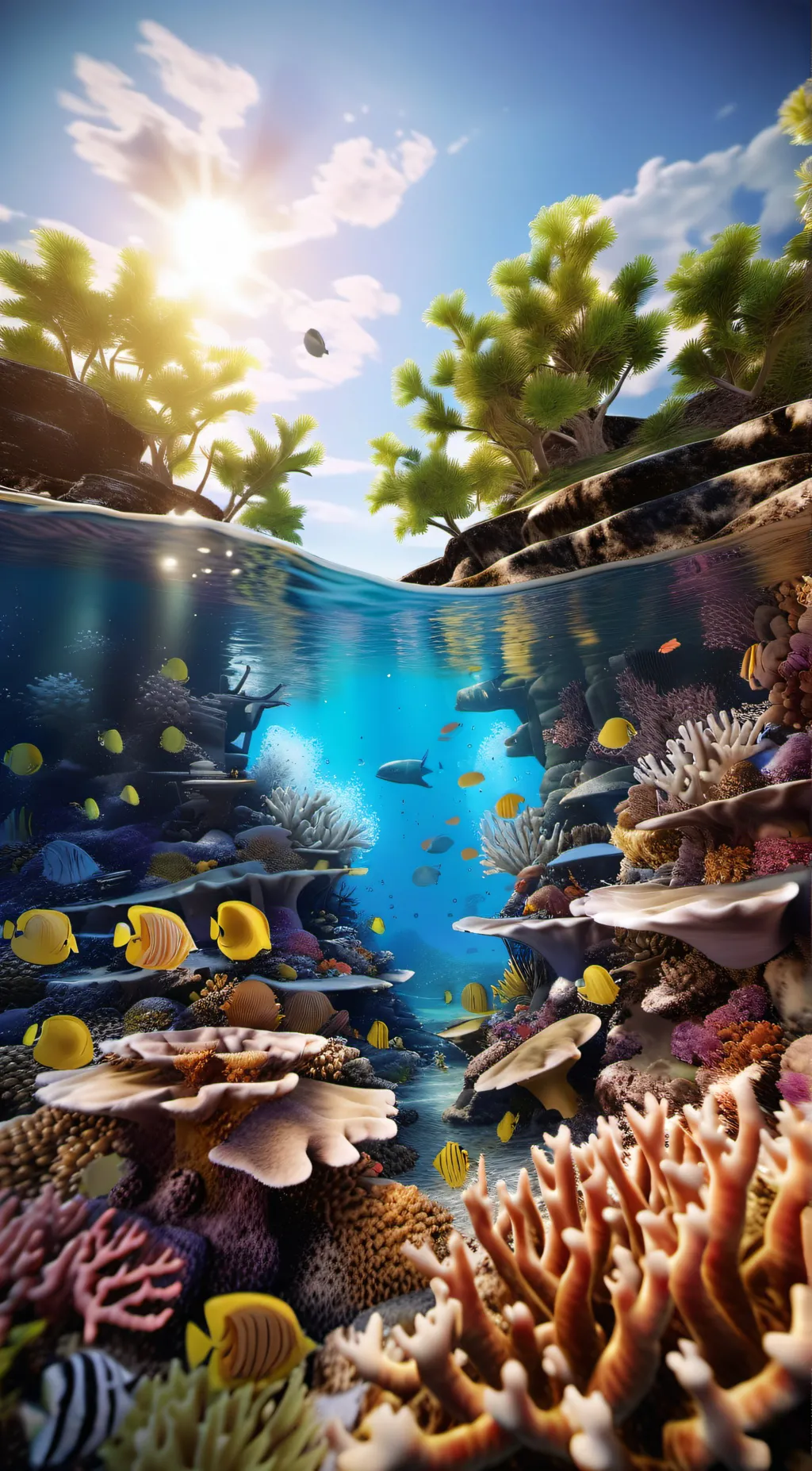 ai character: water  background