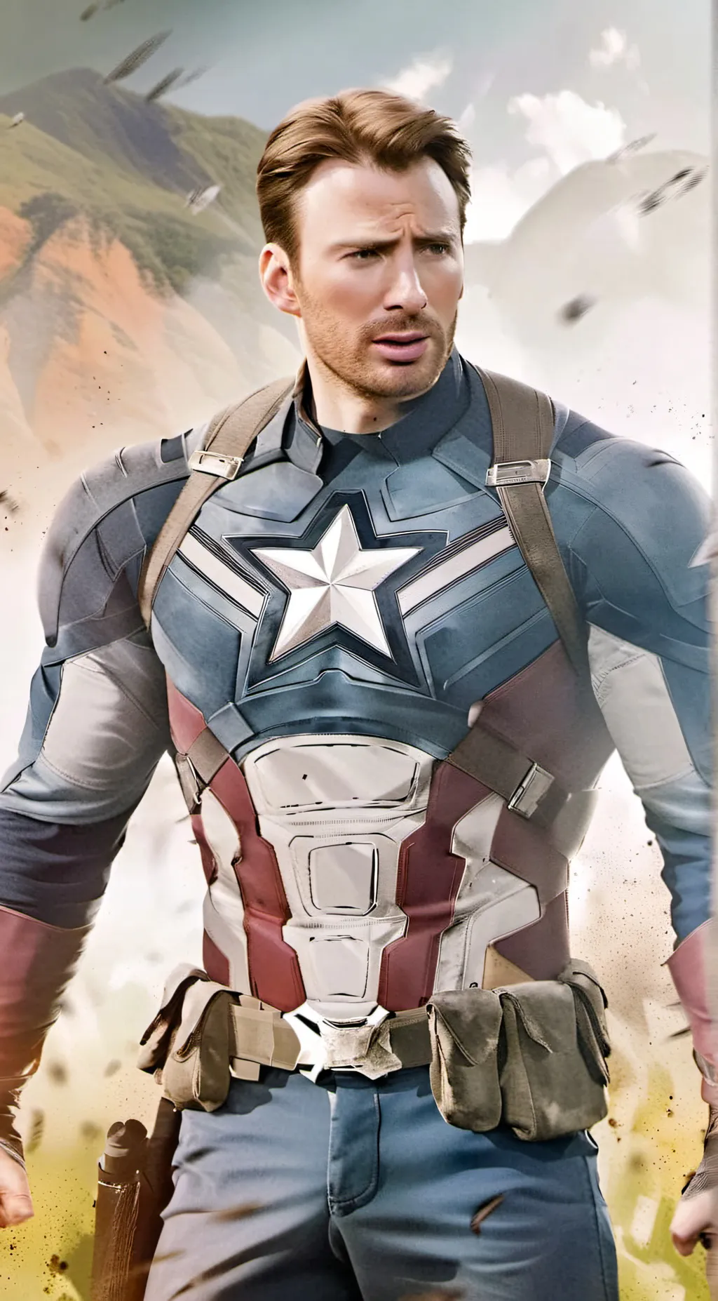 ai character: Chris Evans  background