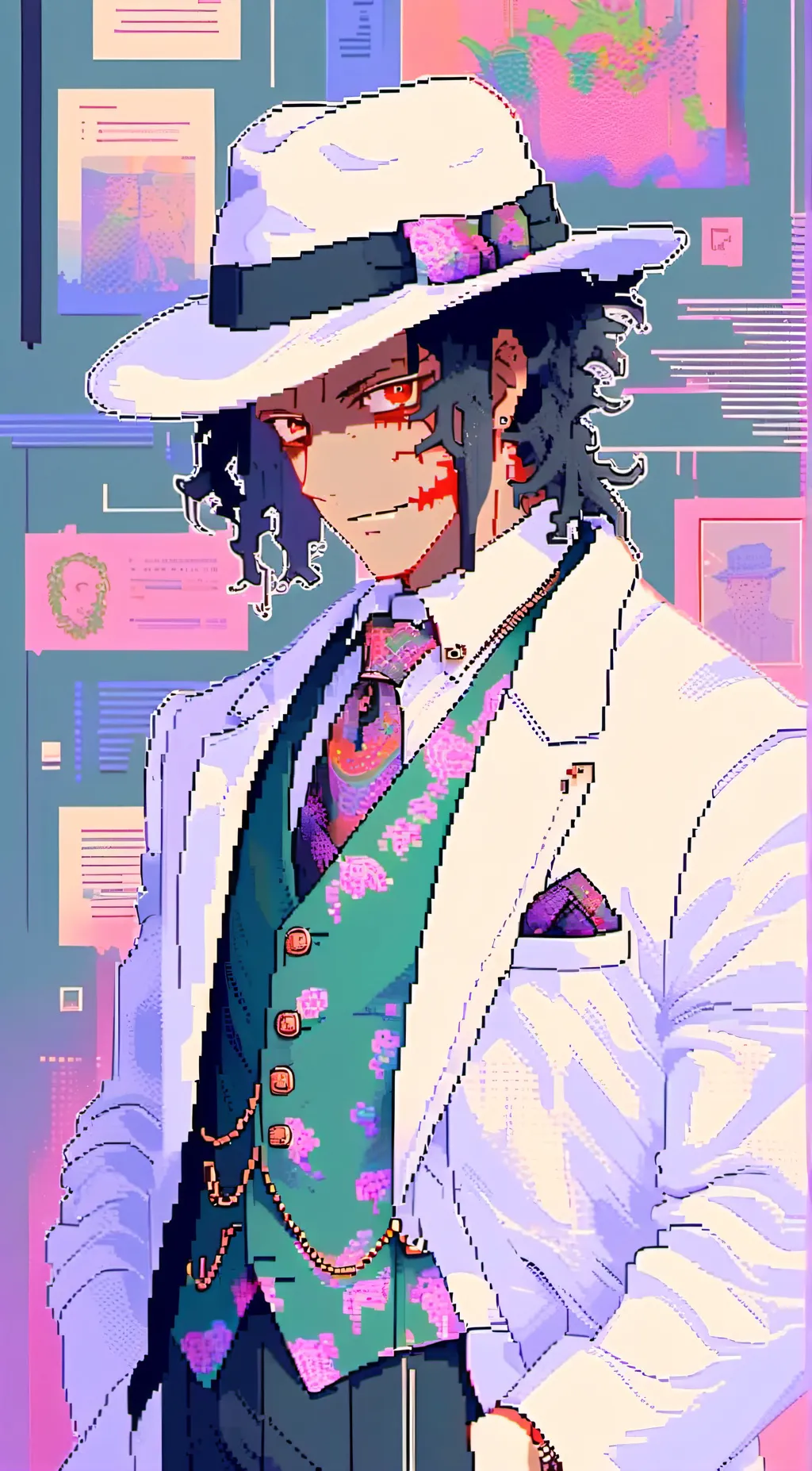 ai character: muzan  background