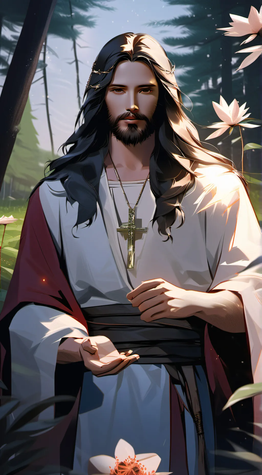 ai character: 🙏Jesus🙏 background
