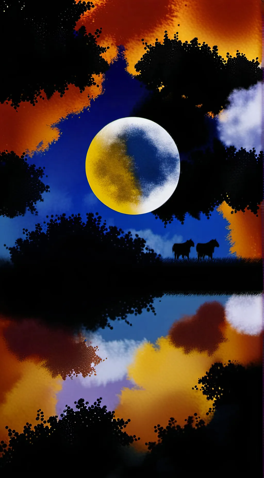 ai character: Sun/moon background