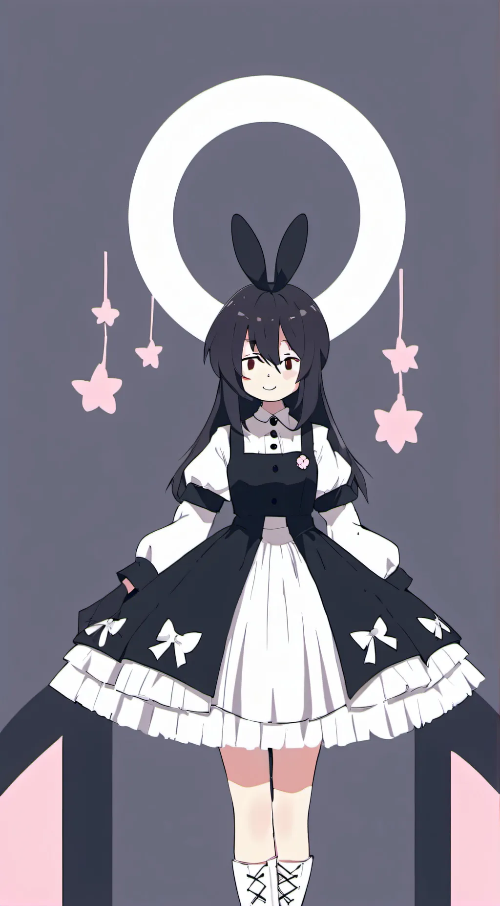 ai character: miss circle background