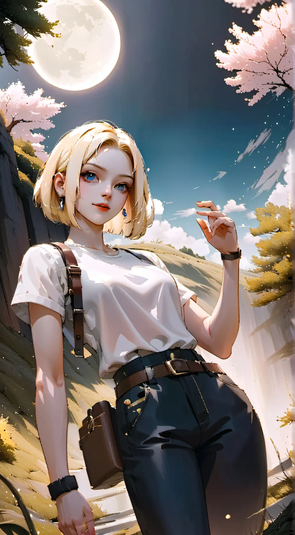 ai character: Android 18 background