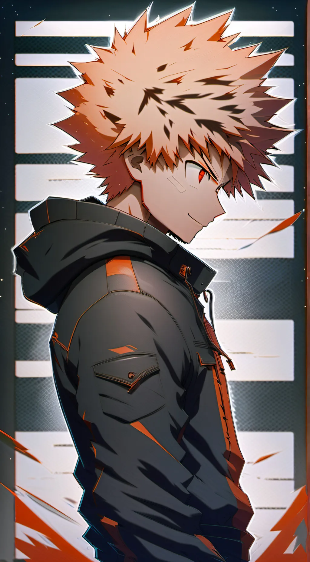 ai character: Katsuki Bakugo background