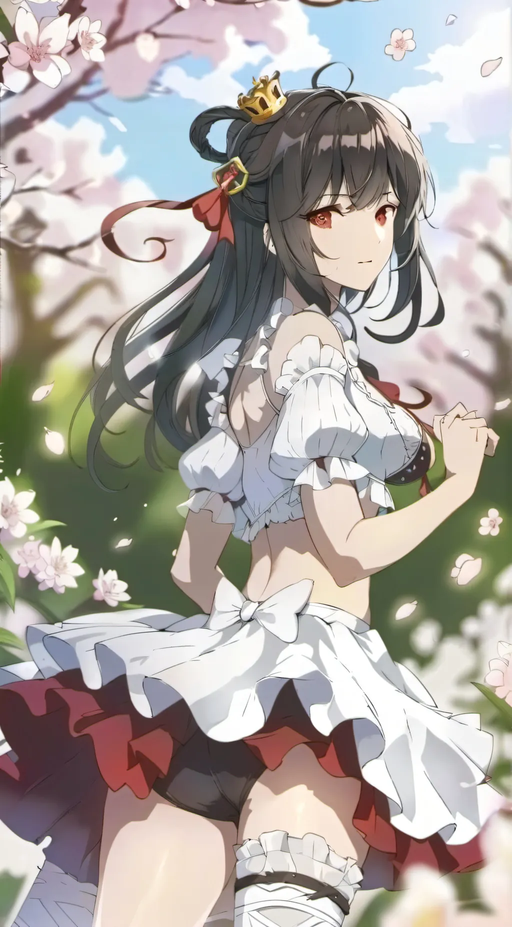 ai character: queen of fire background