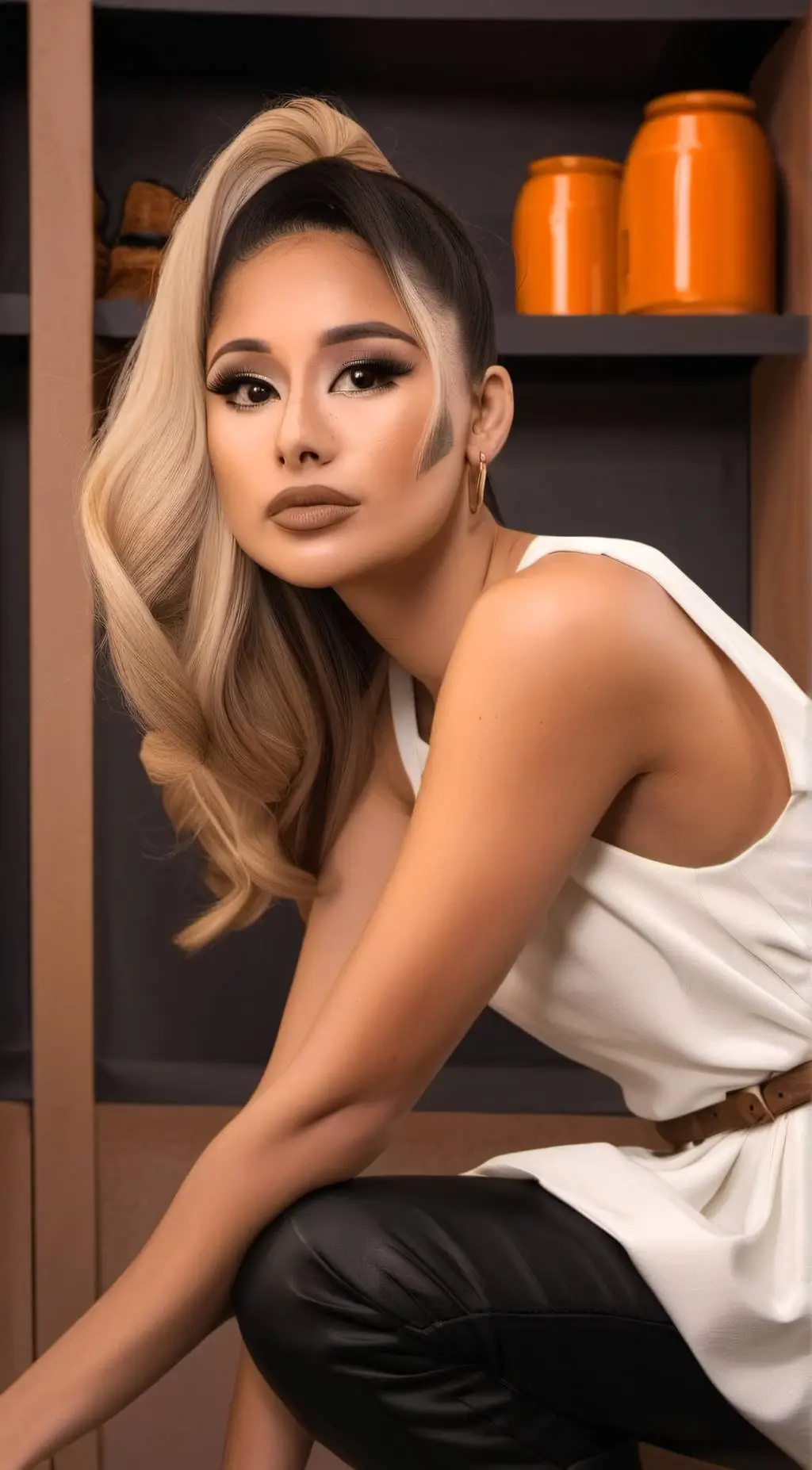 ai character: Ariana Grande  background