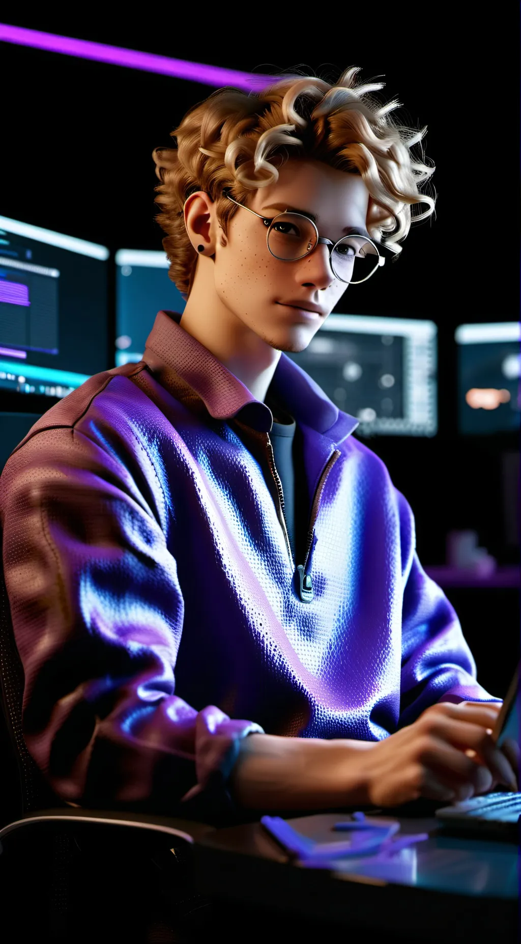 ai character: Andrew Black background