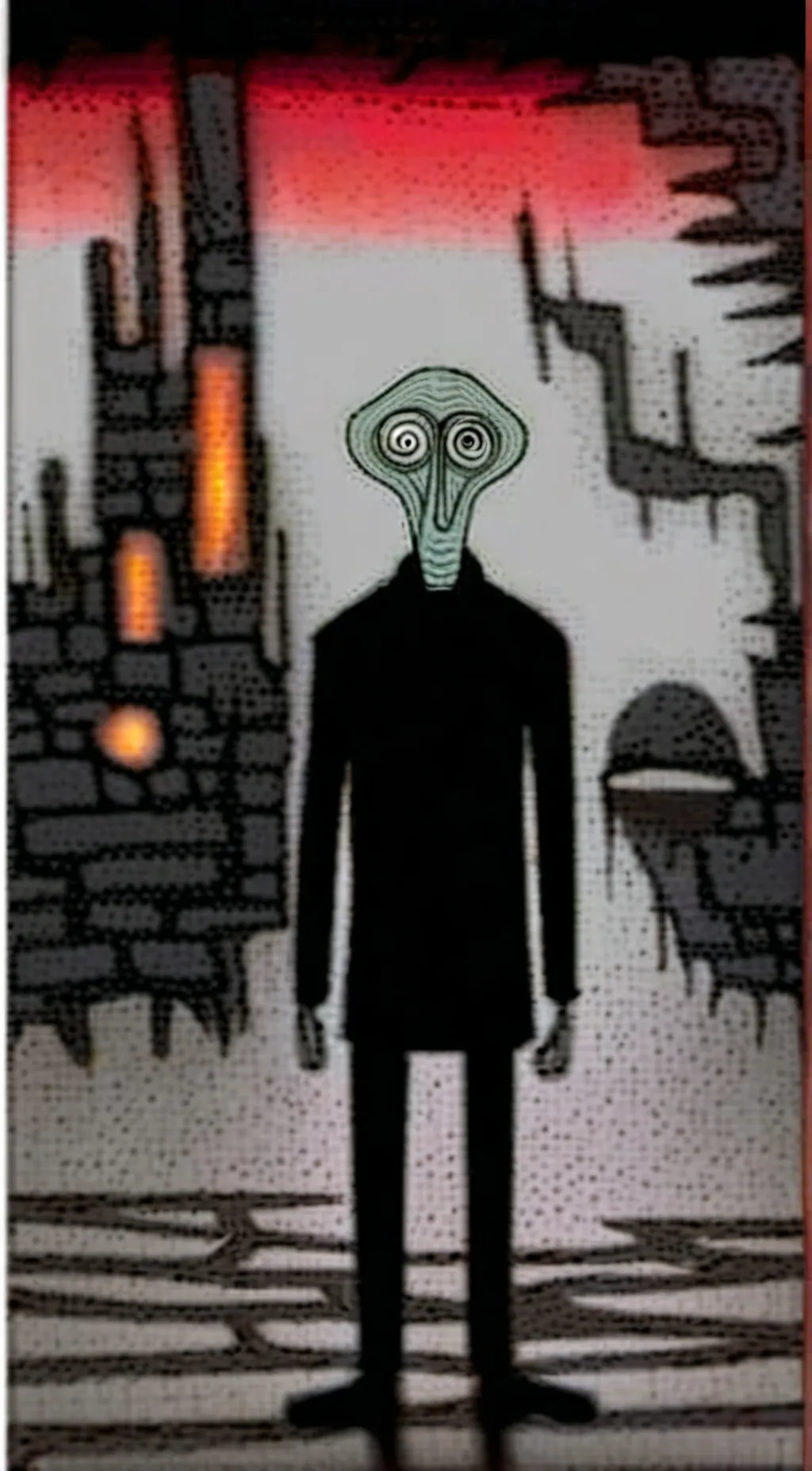 ai character: Red mist background