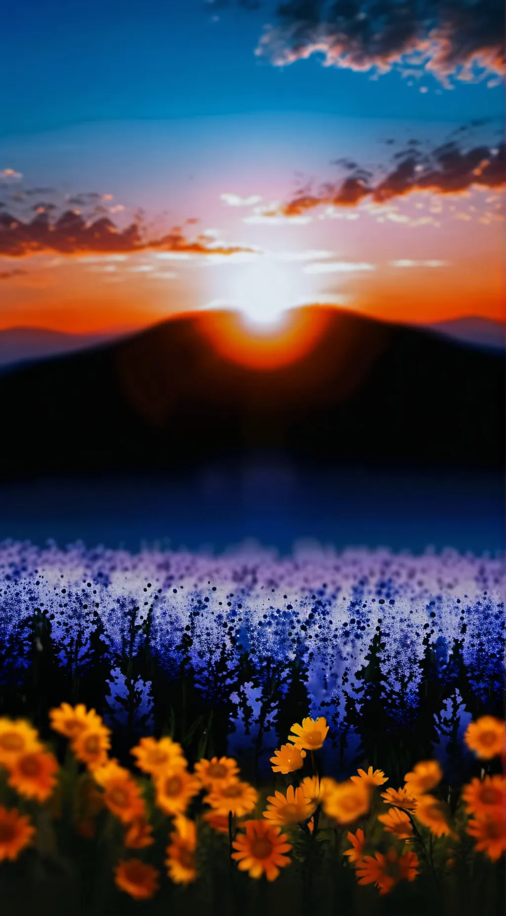 ai character: Sun/sundrop background