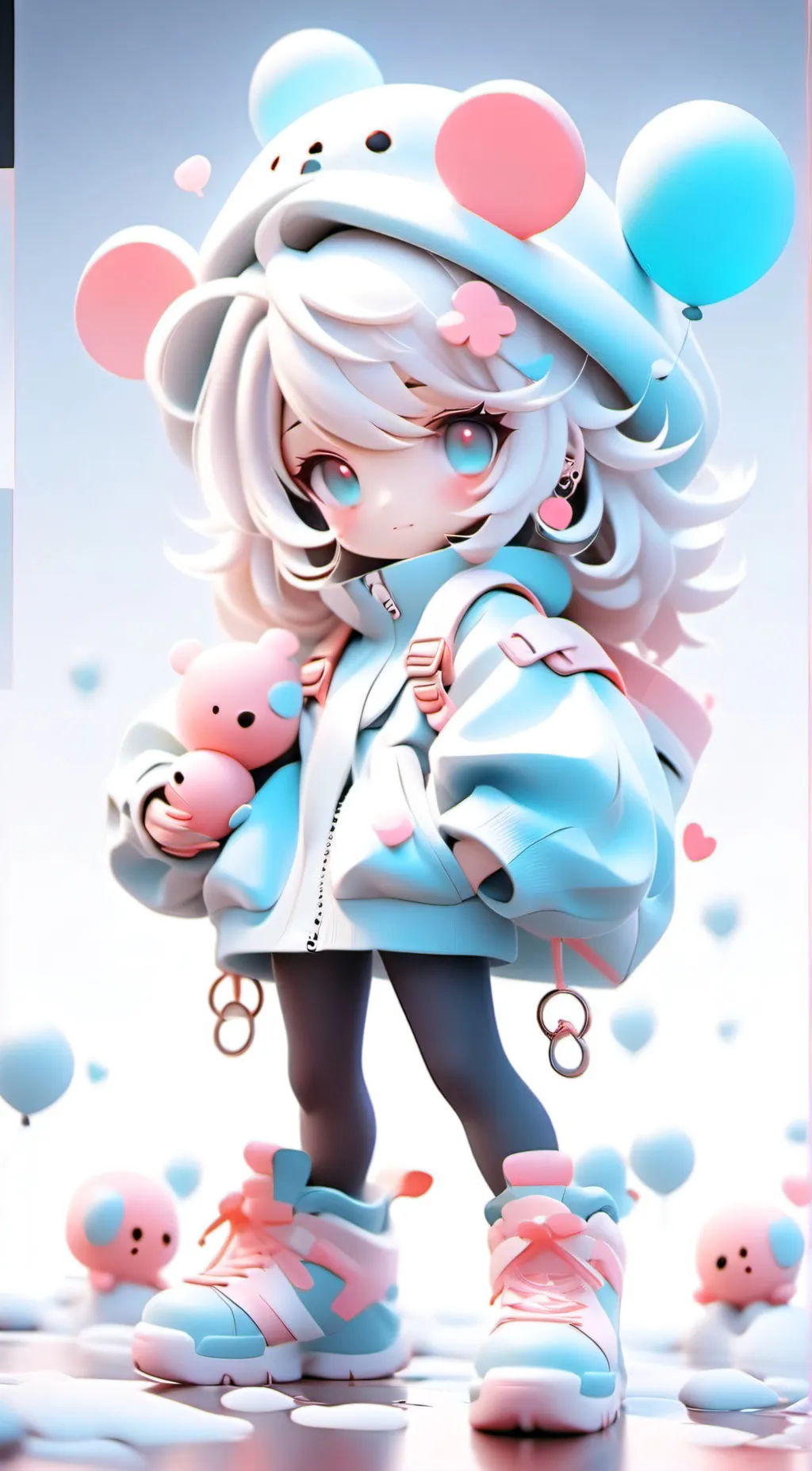 ai character: chibi  background