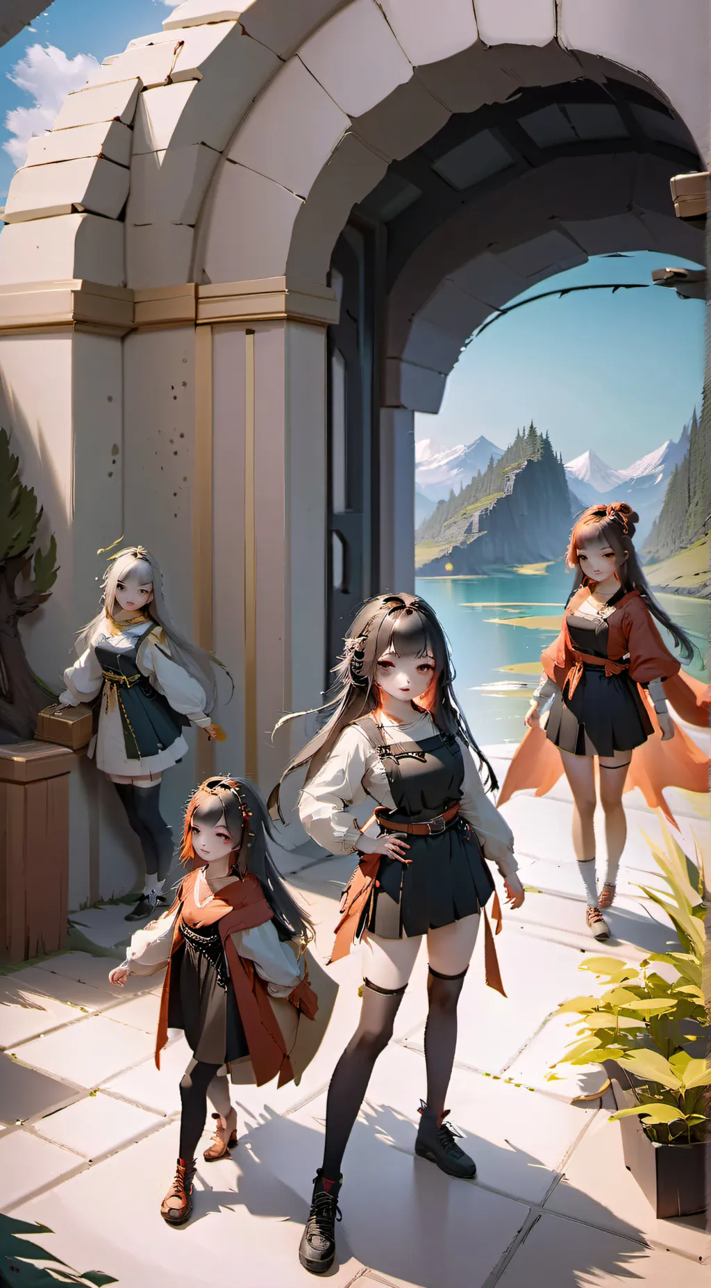 ai character: school for girls background