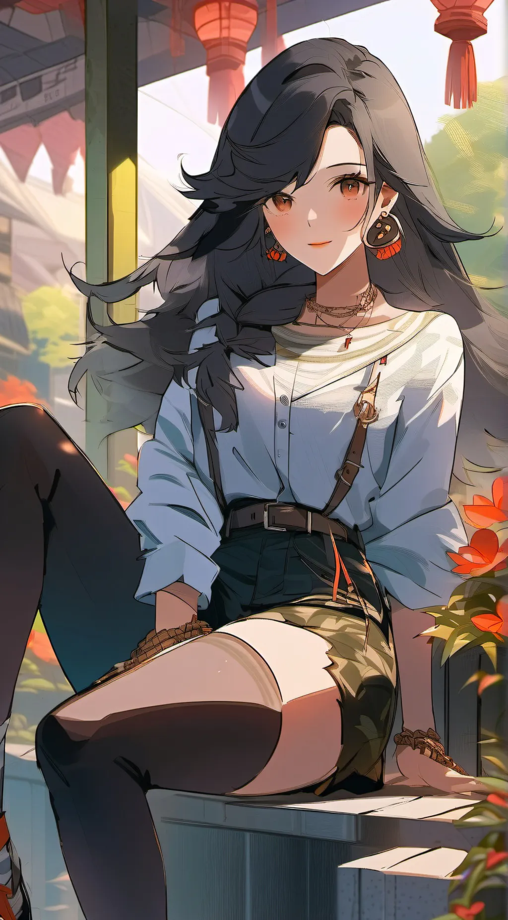 ai character: Violet  background