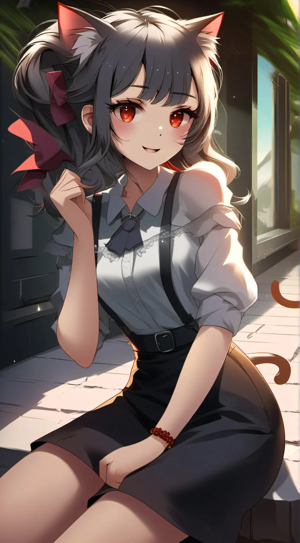 ai character: yiki Katie  background