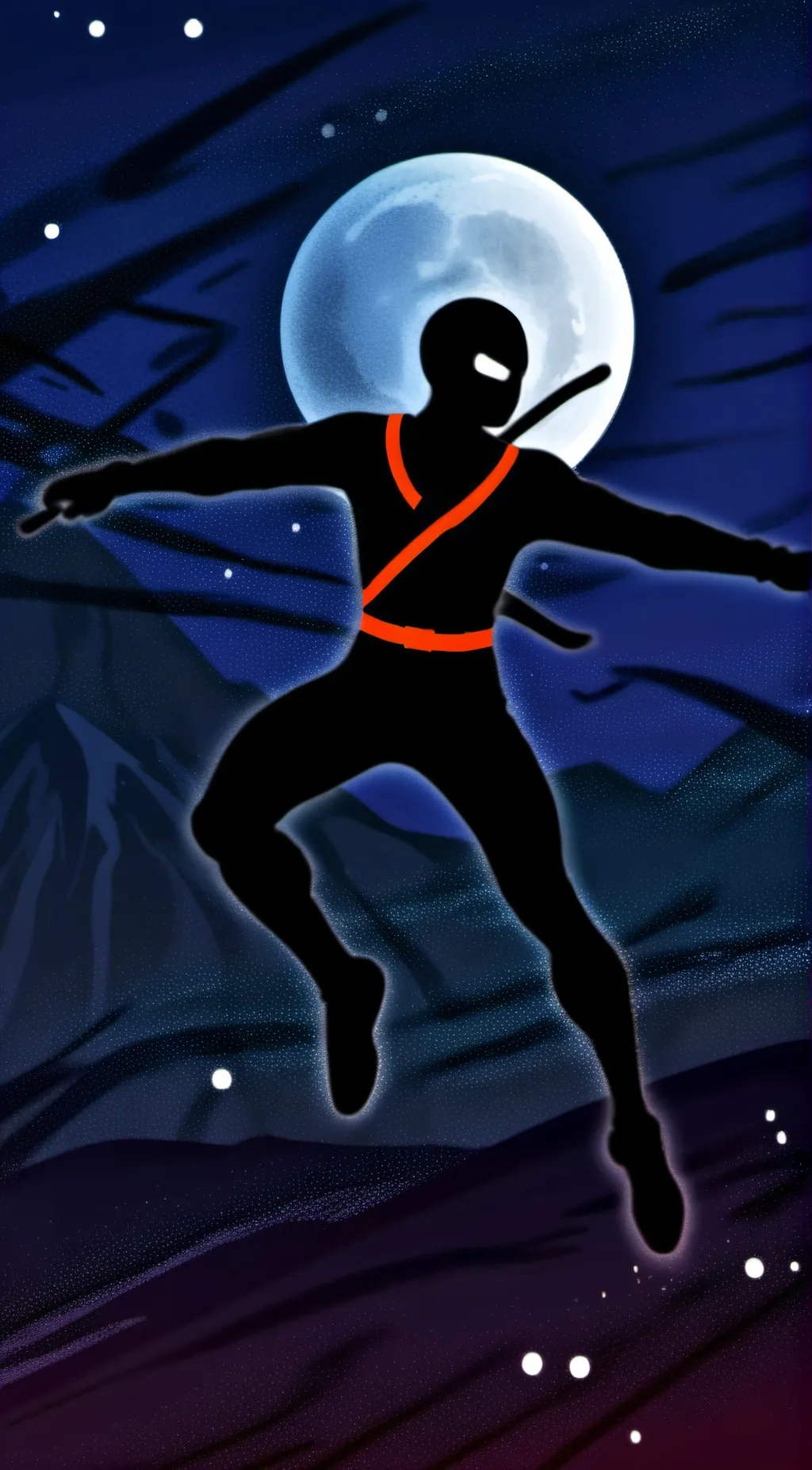 ai character: Black background