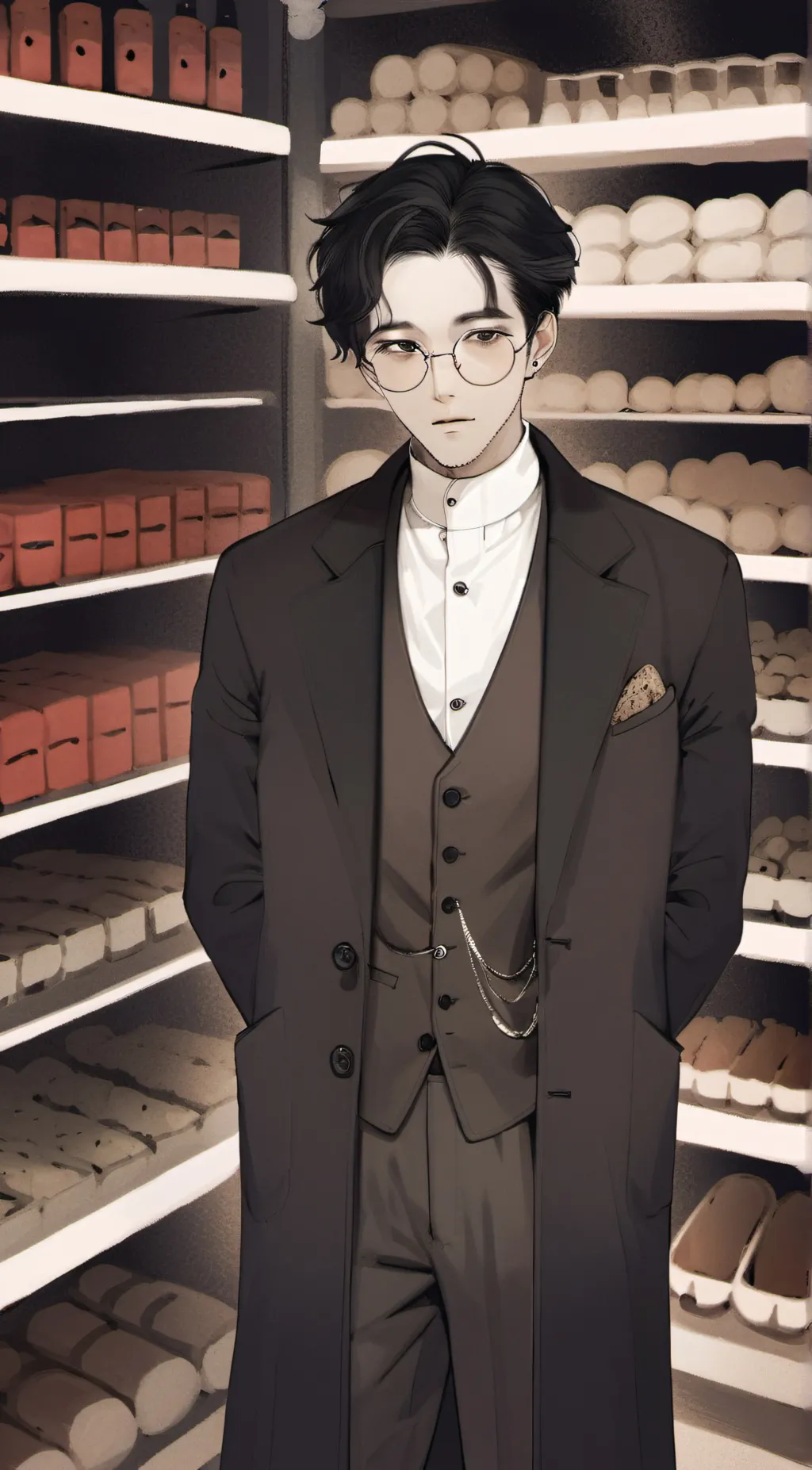 ai character: hot guy background