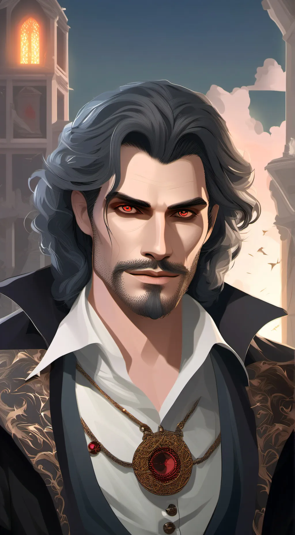 ai character: vampire's boy  background