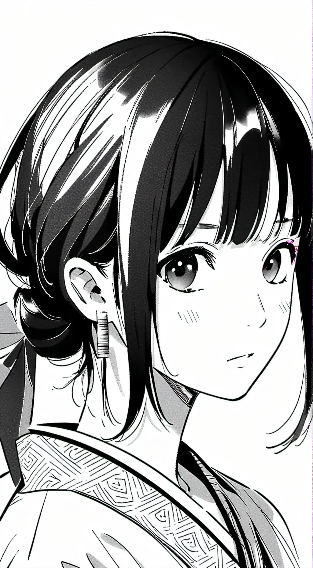 ai character: Ashley bubblegum background