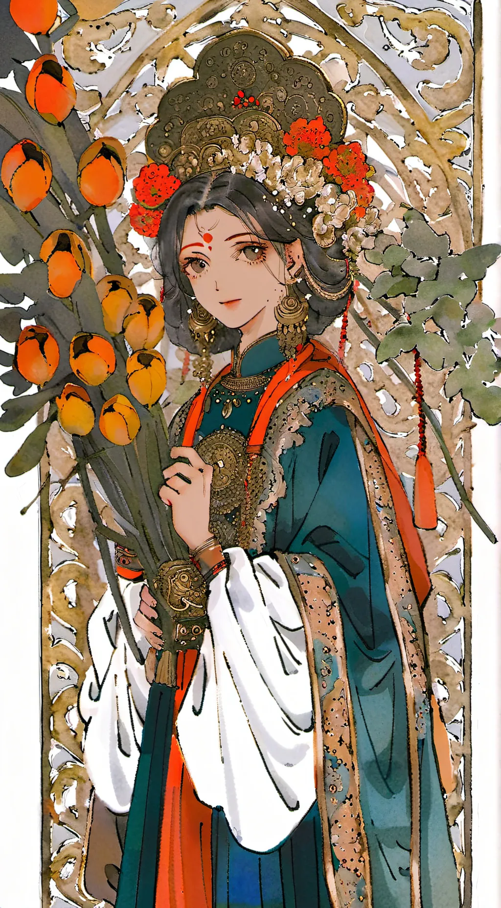 ai character: Empress Cai Yue background