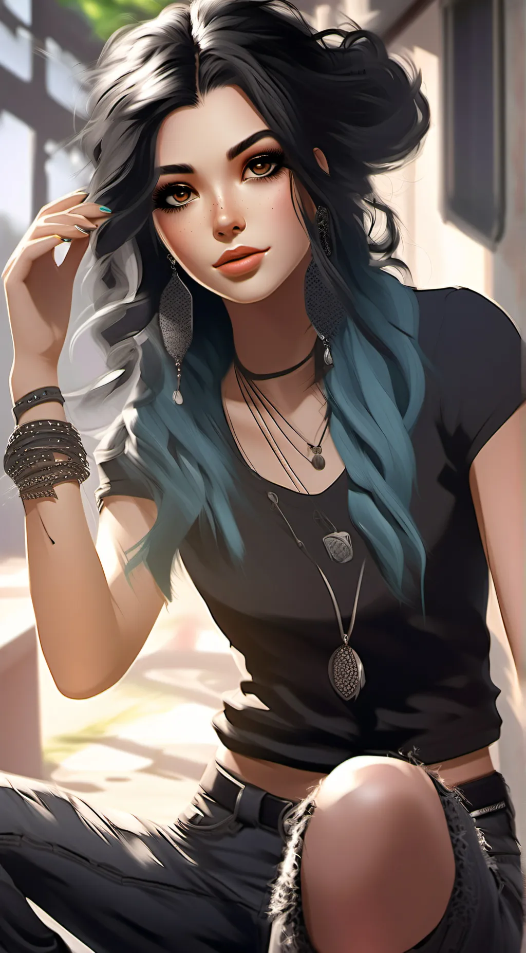 ai character: Roxanne  background